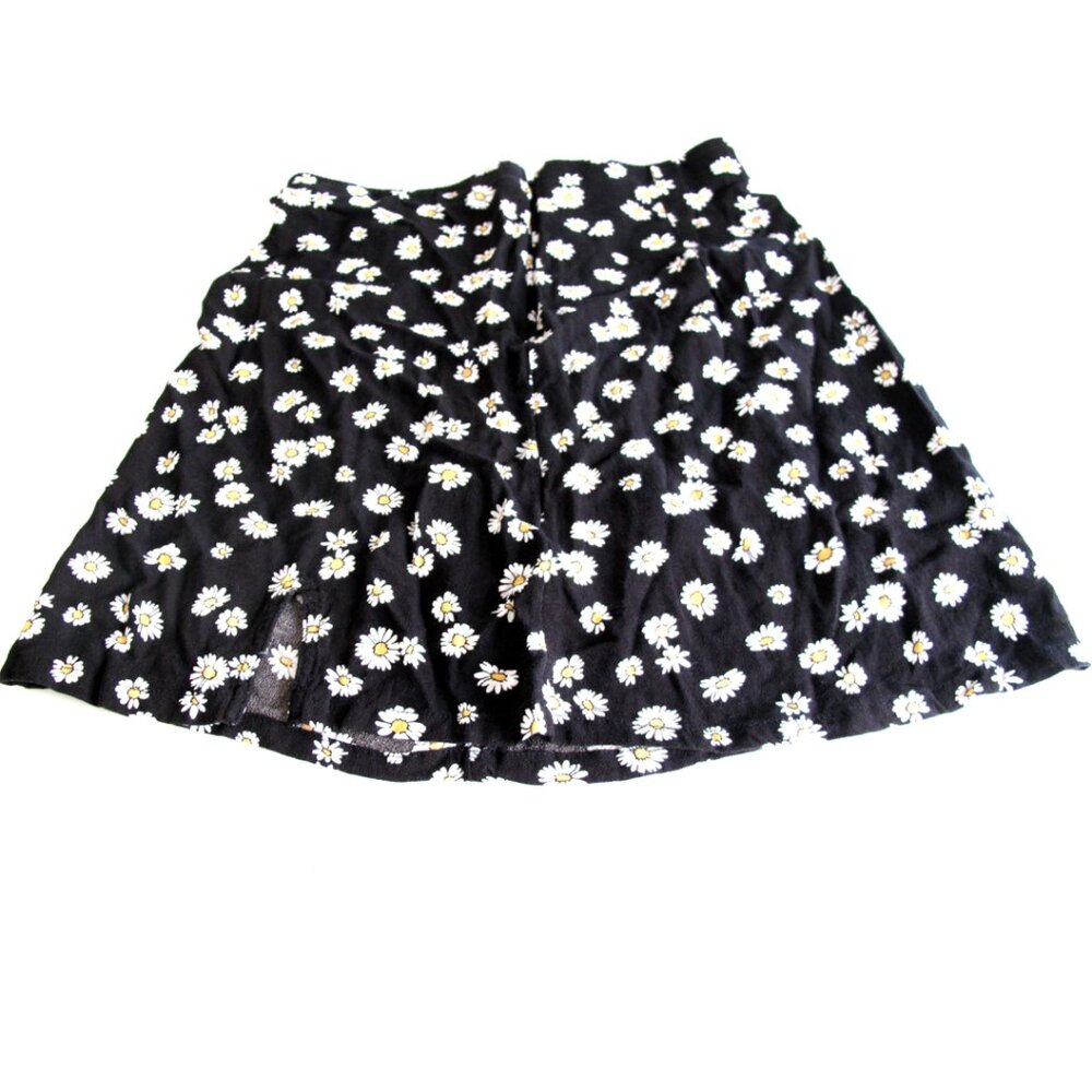 SKIRT BLACK & WHITE yellow Size SMALL flower DAISY ULTRA high rise HOLLISTER